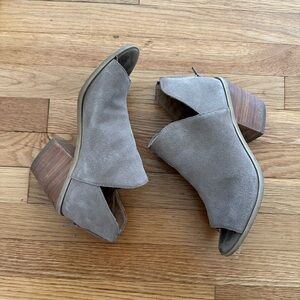 Susina Taupe Suede Ankle Booties